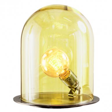 Olive Glow in a Dome Lamp